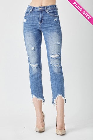 Curvy High Rise Relaxed Risen Jeans
