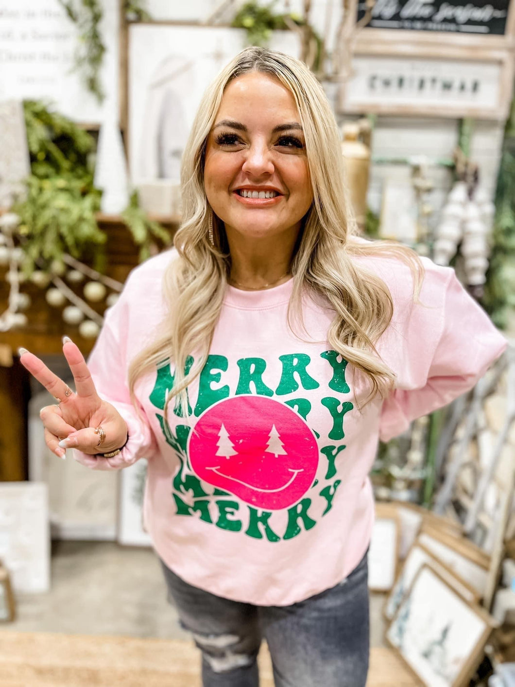 Merry Smiley Sweatshirt