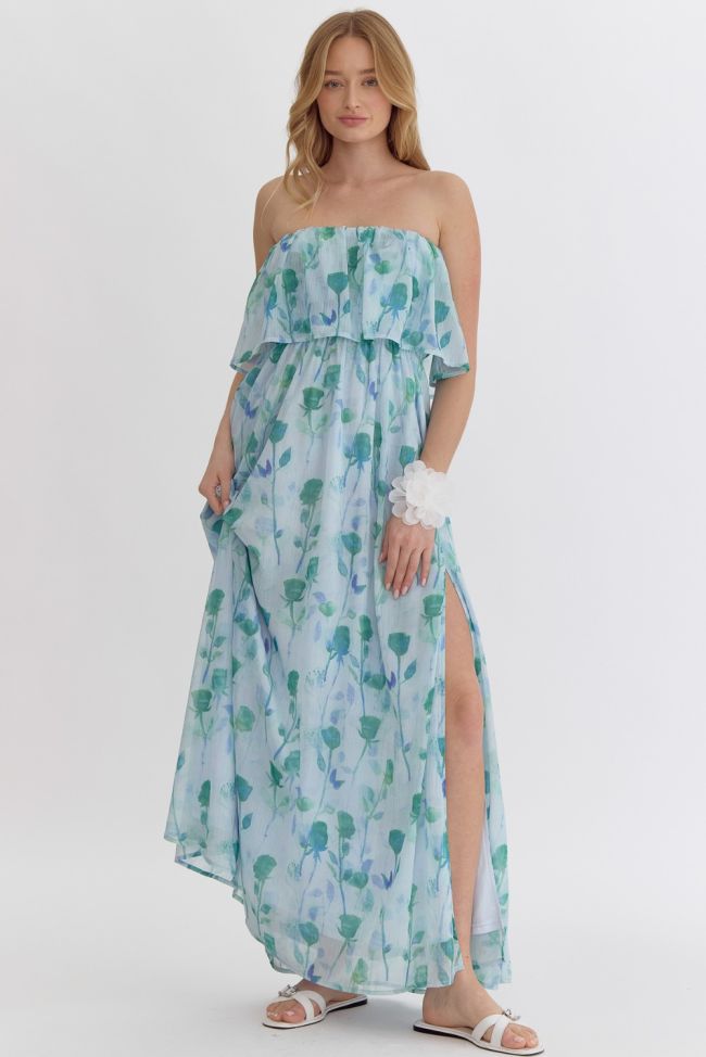 Floral Strapless Maxi